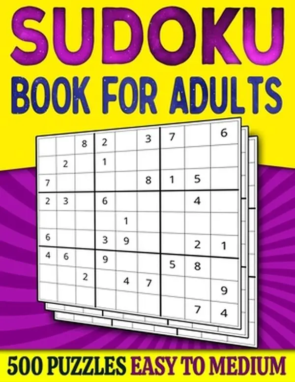 Classic English Sudoku Book for Adults - Softcover Holiday Gift Solution: 500 Beginner to Intermediate Puzzles (250 Easy, 250 Medium), 8.5x11 in, Answer Key Included, Puzzlesline Press Paperback, Logic Puzzles, Sudoku Puzzle Book