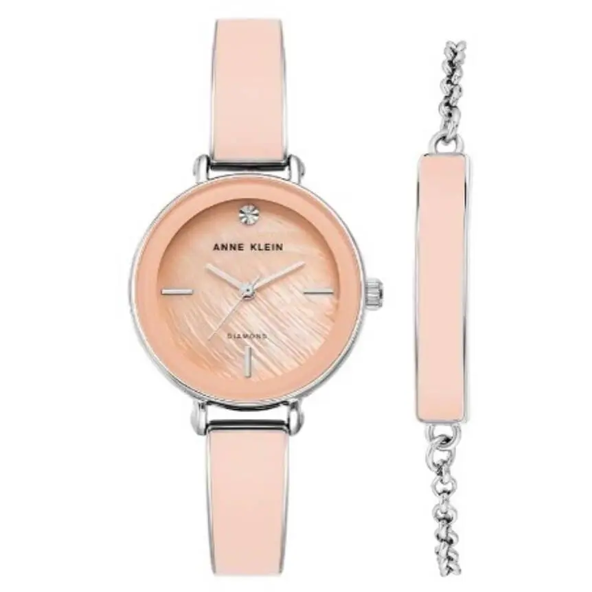 Anne Klein Pink Ladies Watch and Bracelet AK-3621PKST AK/3621PKST