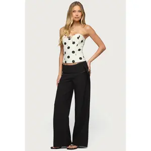 Cerise Buckle Low Rise Baggy Pants Cerise Buckle Low Rise Baggy Pants