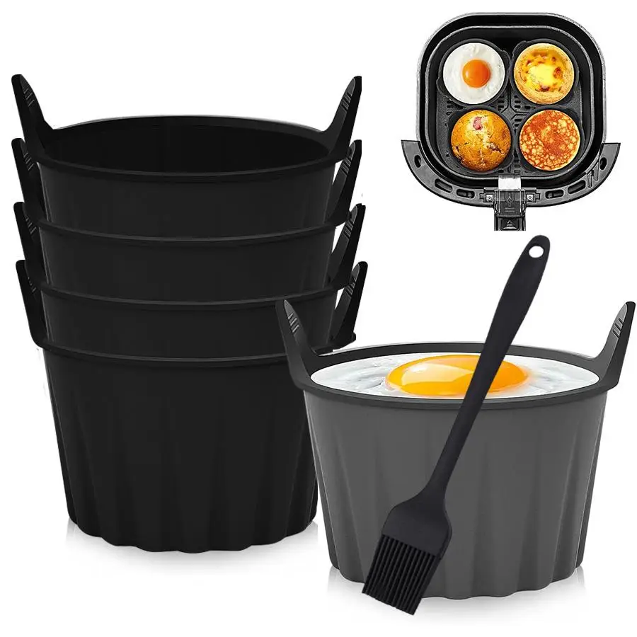 Air Fryer Baking Cup, Silicone Baking Pan, Muffin Cup Baking Cake Mold, Kitchen Accessories, Baking Tools, Dessert Making Tools