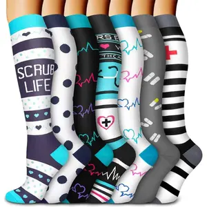 Medical Compression Socks for Women & Men, Support Knee High Socks for Running,Nurses,Travel