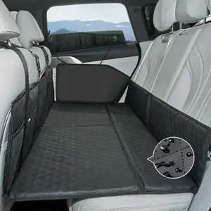 Non-Inflatable Car Bed Mattress, Folding Car Bed Mattress for SUV, Portable Camping Mattress with Storage Function, Back Seat Travel Mattress for Camping Non-Inflatable Sleeping