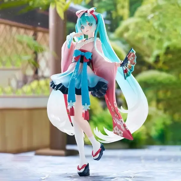 20cm Fashion Hatsune Miku Anime Figure Kimono Hatsune Miku Action Figures Kawaii Girl Figurine PVC Collection Model Toys mysterious desktop decor