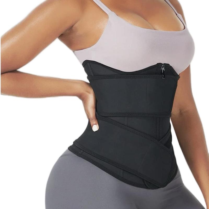 Waist Trainer for Women Latex Underbust JSculpt Double Training Belt Workout Sport Girdle