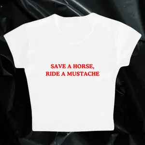 SAVE A HORSE, RIDE A MUSTACHE baby tee