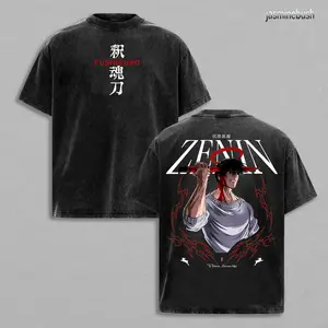 Toji Fushiguro Zenin Clan Jujutsu Kaisen Washed T Shirt  Sorcerer Killer Anime Graphic Tee  Japanese Manga Streetwear  Heavy Cotton Oversized Shirt for Anime Fans