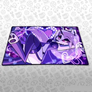 Helluva Boss Official Loona Playmat Valentine's Day Mouse Pad and Desk Pad Mousepad for Gaming and Office Use