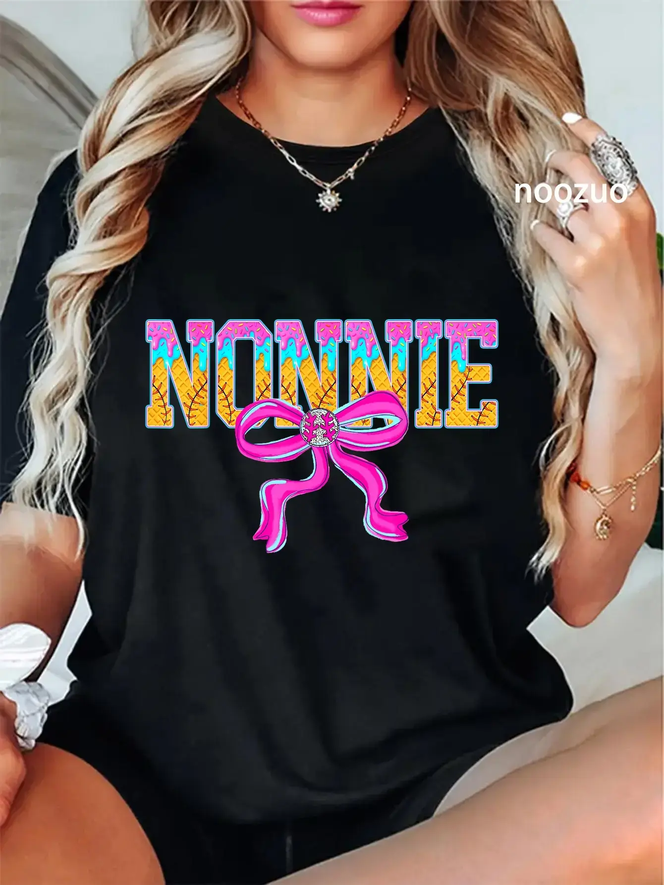 Women's Everyday Fitted Graphic Top, Soft Moisture-Wicking T-Shirt with Short Sleeves, Lightweight Casual Style, Soft Texture, Round Neck, Breathable, Shortsleeve, Fabric, Tshirt