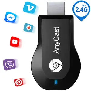 Wireless Screen Mirroring Device, 2.4G WiFi HDMI Transmitter & Receiver for Phone to TV, 1080P HD Audio Video Sync, Mirroring Adapter for iOS Android, Plug & Play Travel Device, Support AirPlay DLNA Miracast