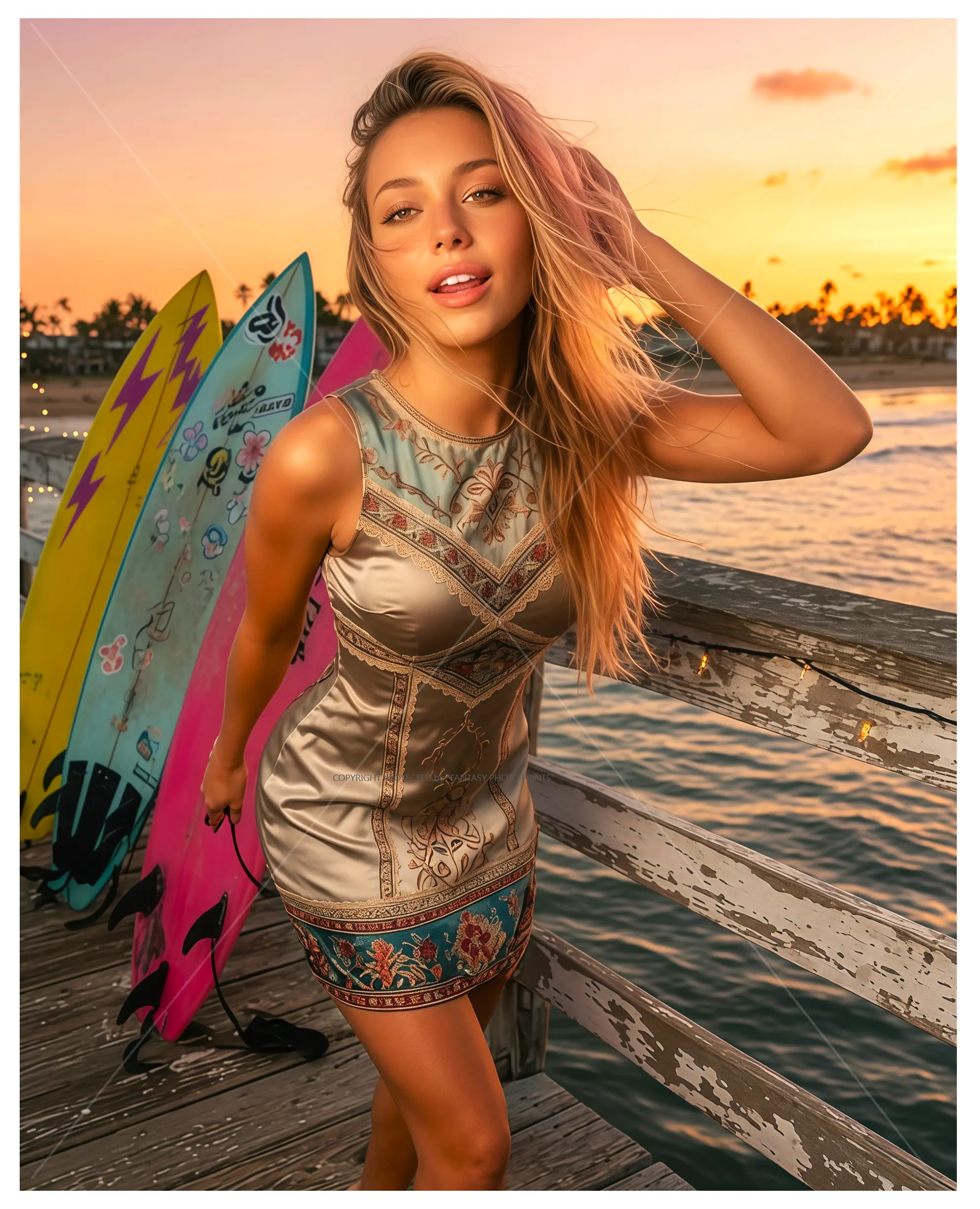 8x10 Photo Art Print Photograph Semi-Gloss Blonde Woman Portrait Artwork Model Picture #95751
