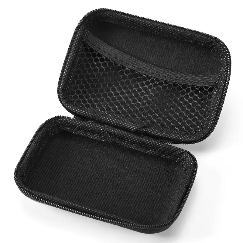 Polyester Zippered Small Gadgets Storage Pouch - Durable, Scratch-Resistant Audio Accessories Organizer, Mini Portable Digital Electronics Case