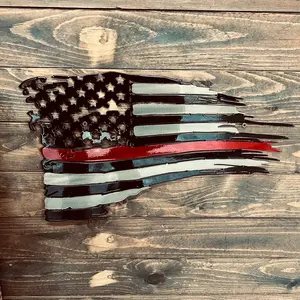 First responder metal flag Multicolor
