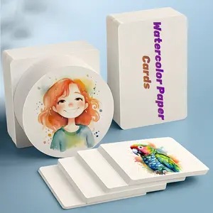 Professional Square/Round/Rectangle Watercolor Paper,300g Water Color Paper Postcard for Adults, Artists, Painting & Craft Paper, Watercolor Paper, Drawing Supplies, Art Materials