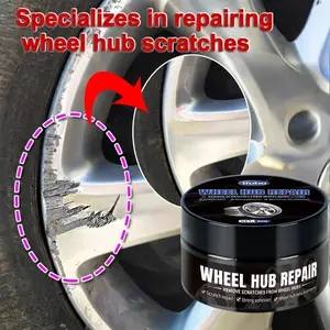 Universal Wheel HUB Repair Kit, Alloy Rim  Wheel Scratches Remover, Oxidation Paste, Car Wheel Care Polishing Cream, Surface Cleaner, Auto Maintenance Accessories