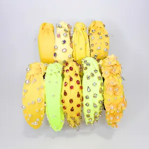 Yellow Statement Headbands | Pearl, Gem & Floral Headbands