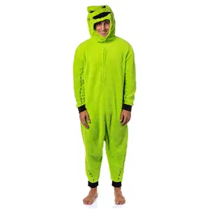 The Nightmare Before Christmas Oogie Boogie Costume Sherpa One Piece Pajama Union Suit Loungewear Nightwear