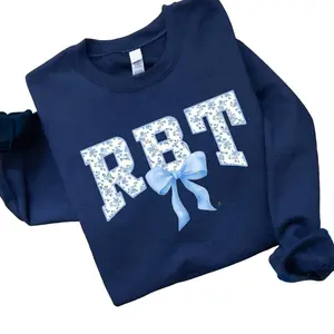 RBT Toile Bow Sweatshirt, Registered Behavior Technician Sweatshirt, Toile Bow Coquette RBT Tee, Floral Aba Therapist Shirt