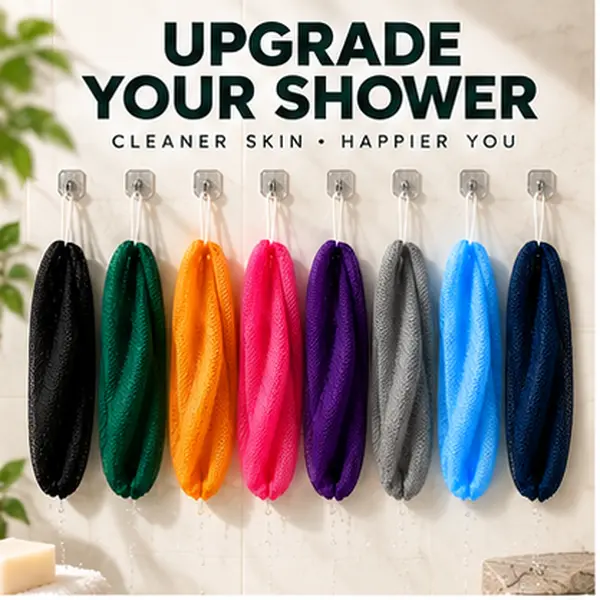 8-Color Exfoliating Bath Mesh — A SPA-grade bath sponge featuring an eco-friendly mesh design for deep skin cleansing; an ideal choice for daily skincare.