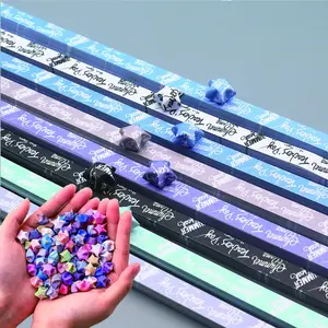 540 Sheets Of Star Folding Paper Printed With Letters, Creatively Handmade, Can Be Folded Into Cute Stars One By One As Decoration
