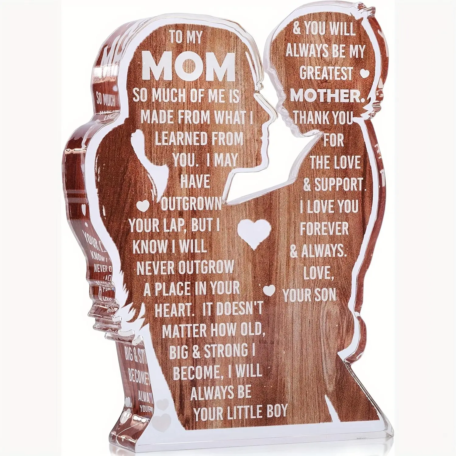 Acrylic Mom Decor Sign, Clear Desk Decorative Ornament, Acrylic Desktop Ornament, Creative Home Decor for Living Room Bedroom, Gift for Mom, Birthday Present Ideas for New Mom, Customized, Acrylic Plaque Sign, Signage, Home Decor Gifts