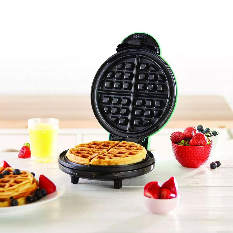 DASH Mini Waffle Maker, Nonstick Waffle Iron with Quick Heat-Up, Nonstick Surface - Red