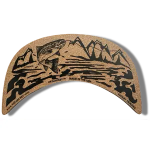 HatJacket Rainbow Trout HatJacket 1/8” Thick Flotation Device for Caps Natural Cork Design Low Profile Fit Ideal for Boaters & Adventurers