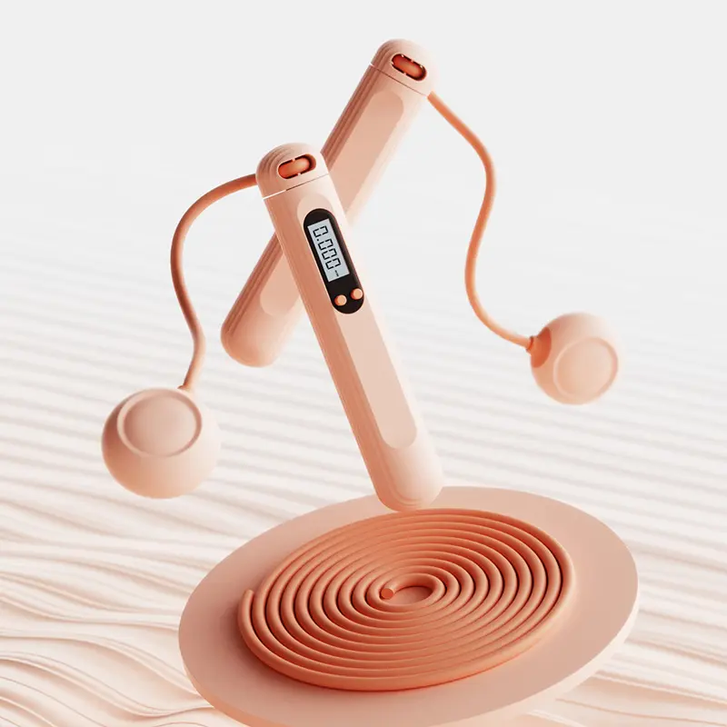 2-in-1 Cordless Ropeless Skipping Rope with Counter - Adjustable Weighted Skip Rope for Home, Gym Workouts, Ropeless Skipping Ropes
