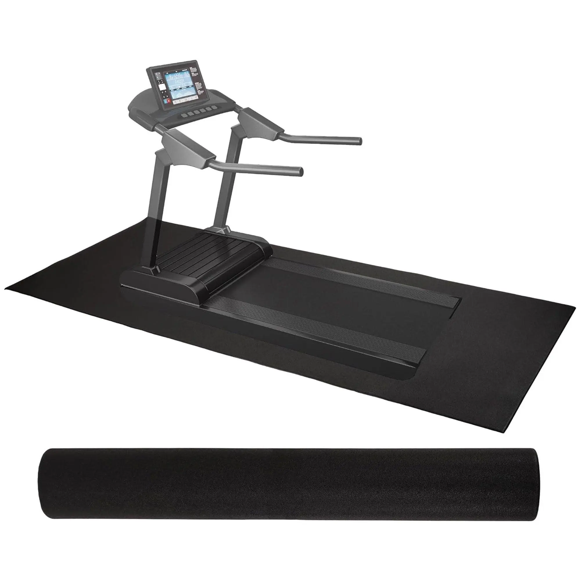 BalanceFrom High-Density Home Gym Equipment Mat, 1/4-Inch PVC Protective Floor Mat for Treadmills, Exercise Bikes, and Fitness Machines, 6' x 4'
