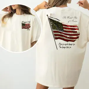 Patriotic Graphic Tee, Ragged Flag Vintage Shirt, JohnDny CAash Inspired Apparel, Veteran Pride Colthing, Country Pride Soft Cotton Tee, Happy Fourth Of July Clothes Unisex, Full Sizes
