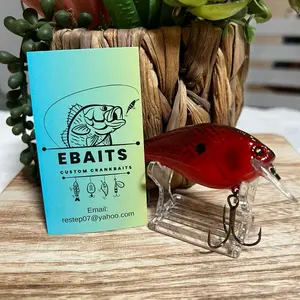 We have square bills 2-4’diving range.Spro mid divers 6-9’ diving range 5” Glide baits  all custom painted