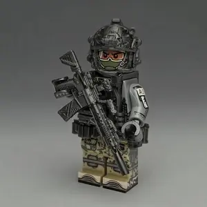 Special Forces Men's Assembly Model for Enthusiasts China Military Building Set Mission Call German KSK Delta Force 1.6in Tall Building Blocks Minifigures