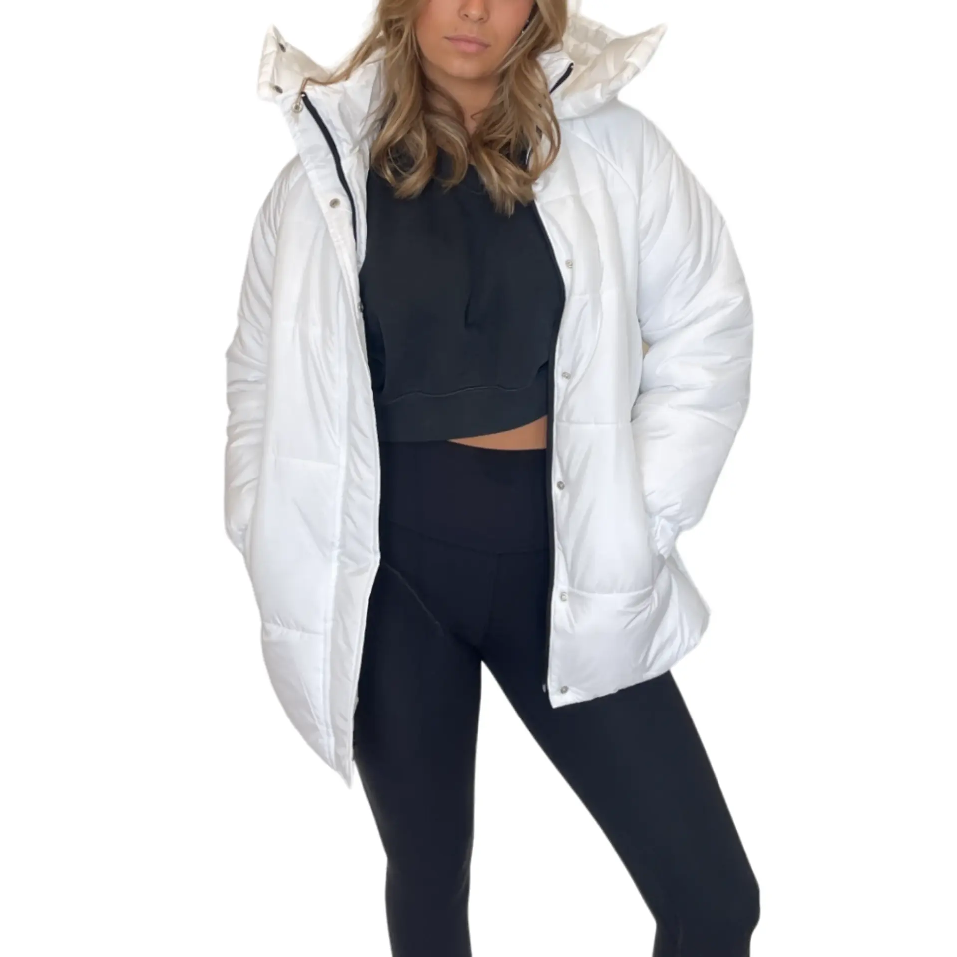 White Puffer with Hood