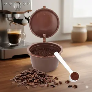 Professional Reusable Coffee Capsule Kit: Espresso & Pour-Over Multi-Tool Set with Filter Brush, Scoop, Portable Brewing System for Home Office, High-Temperature Food-Grade Coffee Equipment