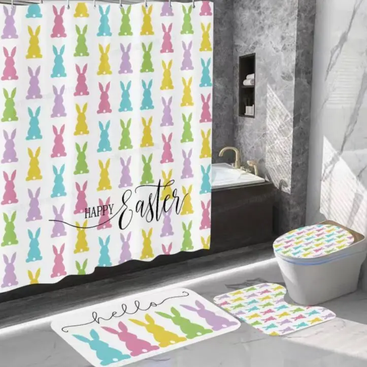 4Pcs, Easter Colorful Rabbits