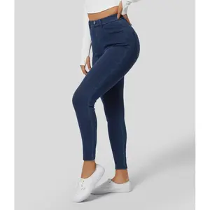 Halara Flex High Waisted Multiple Pockets Stretchy Knit Denim Work Leggings
