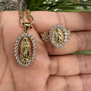 Virgencita Necklace and Ring Set