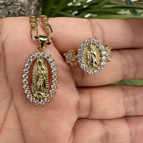 Virgencita Necklace and Ring Set