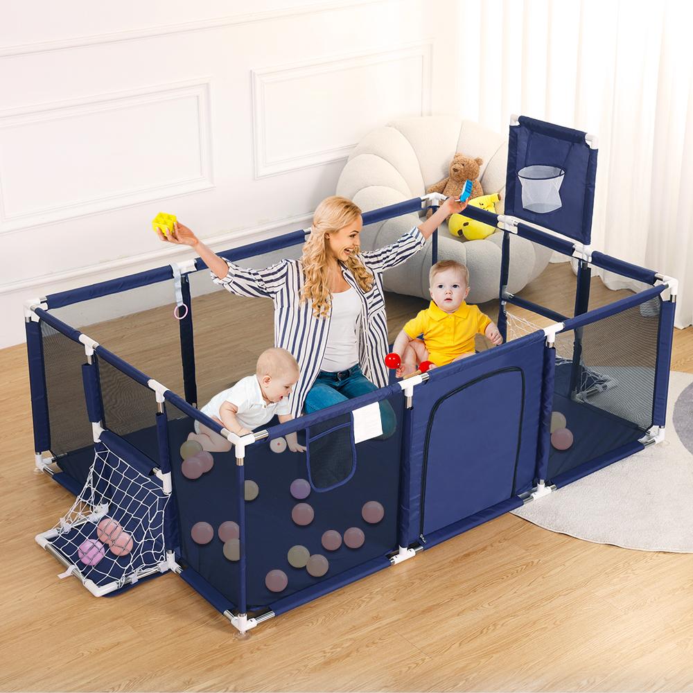 PAWGIANT Safe Play Space with Basketball Hoop! Baby Playpen 71.6x47.96x25.2 Inch, Play Pens for Babies and Toddlers Baby Fence Play Yards for Indoor & Outdoor with Breathable Mesh Anti-Fall Playpen, - Easy Storage Toddler Fence for Activity & Nap PAWGIANT Safe Play Space with Basketball Hoop! Baby Playpen 71.6x47.96x25.2 Inch, Play Pens for Babies and Toddlers Baby Fence Play Yards for Indoor & Outdoor with Breathable Mesh Anti-Fall Playpen, - Easy Storage Toddler Fence for Activity & Nap