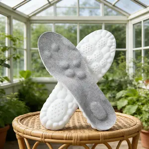 Anti-Fatigue 4D Cloud Insoles, High Elastic Shock Absorption Soft Insoles for Foot Pain Relief Men & Women