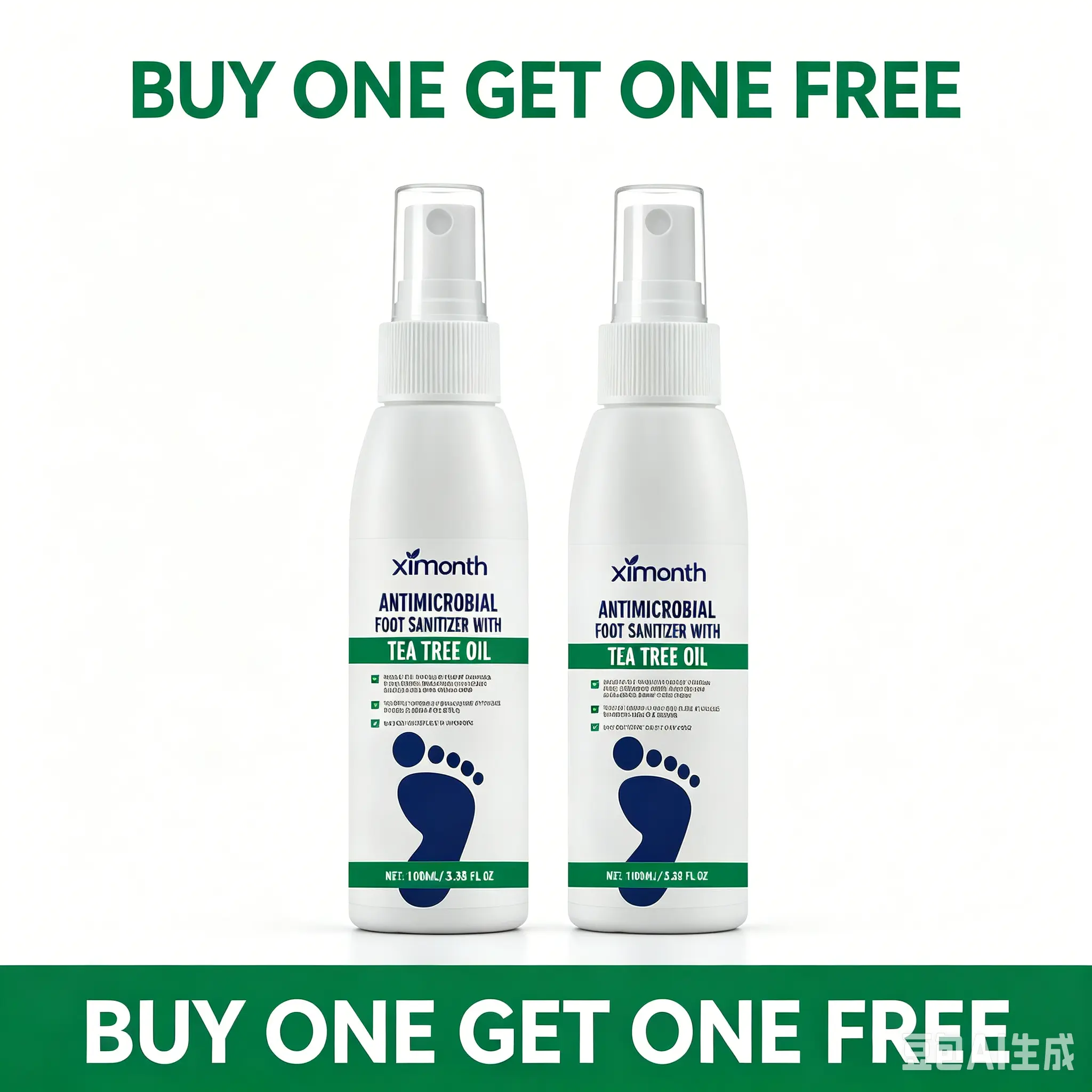 [Buy1Get1Free]Foot Spray with Tea Tree Oil - Athletes FootTreatment, Foot Odor Eliminator, MoisturizingDry Feet & Soles, Long-Lasting Antibacterial &Deodorizing Foot & Toenail Care Spray sanitizer formula fast- para malo lordelo spies