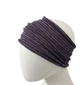 Everything Nepali Women's Infinity Headbands, Cotton, Elastic, Soft and Skin-Friendly Hair Accessory-Purple Mix