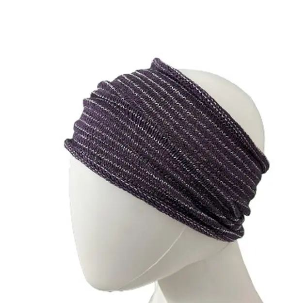 Everything Nepali Women's Infinity Headbands, Cotton, Elastic, Soft and Skin-Friendly Hair Accessory-Purple Mix