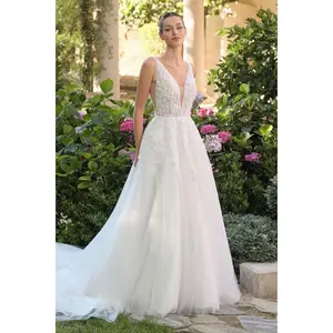 Andrea & Leo WL064 V-Neckline Wedding Dress
