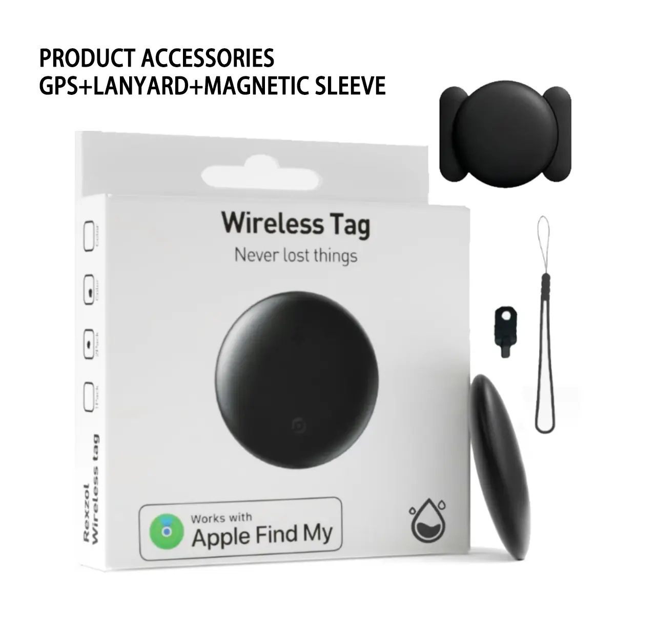 Compact Tracking Device GPS for Car No Subscription (iOS Only)Portable GPS Tracker for Vehicles, No Subscription Required, Hidden Anti-Lost Tracking Device for Car, Motorcycle, Bike (iOS Only)