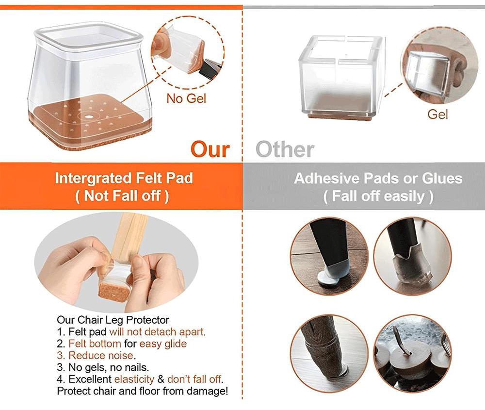 Square Chair rubber Leg Protectors for Hardwood Floor Fits All Shape Chair Mat for Wood and Tile Floors. Chair Leg Universal Cover Elastic Mold Rectangular Silicone Square Chair rubber Leg Protectors for Hardwood Floor Fits All Shape Chair Mat for Wood and Tile Floors. Chair Leg Universal Cover Elastic Mold Rectangular Silicone