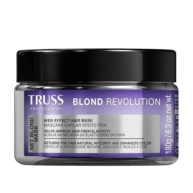 TRUSS Blond Revolution Net Blond Hair Mask - Color-Enhancing Hair Repair Mask to Restore Natural Hair Health, Hair Shine & Vibrancy - Designed with a Web-Effect Formula (6.3 oz)