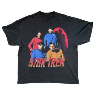 Vintage 1995 'Star Trek' Promo Black T-Shirt Unisex Shirt, Funny shirt, Graphic Unisex Tee, All Color All size