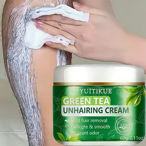 Rozin Tea Hair Removal Cream, Gentle Plant-Based Formula, Smooth and Hassle-Free Depilation, Ideal for Father's Day and Summer, Depilatory Cream