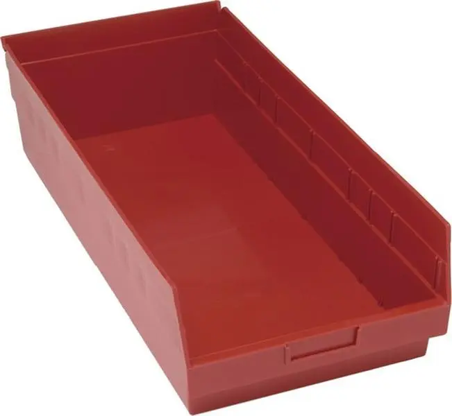 Quantum Storage QSB216RD Store-More 6 in. Red Shelf Bin, Home Organiser, Storage Boxes - 23.62 x 11.12 x 6 in.