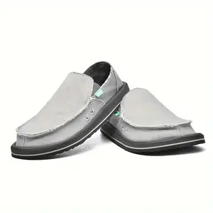 Men's Vintage Canvas Slip-On Loafers - Comfortable Walking & Outdoor Footwear, Spring/Summer Selection